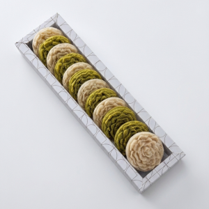 Pistachio and natural marzipan - Box of 13 pieces